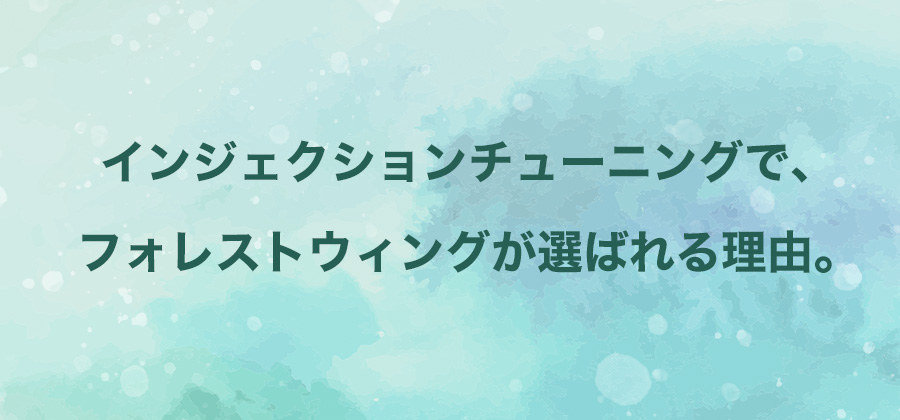 インジェクションチューニングで選ばれる理由